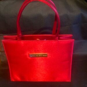 GIORGIO BEVERLY HILLS RED SATIN BAG